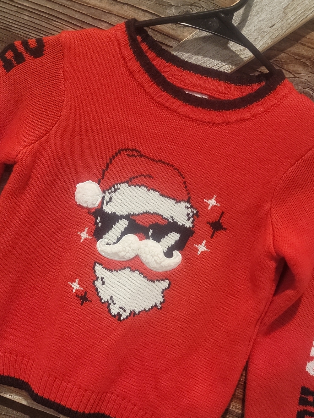 Kids Red Holiday Santa Sweater